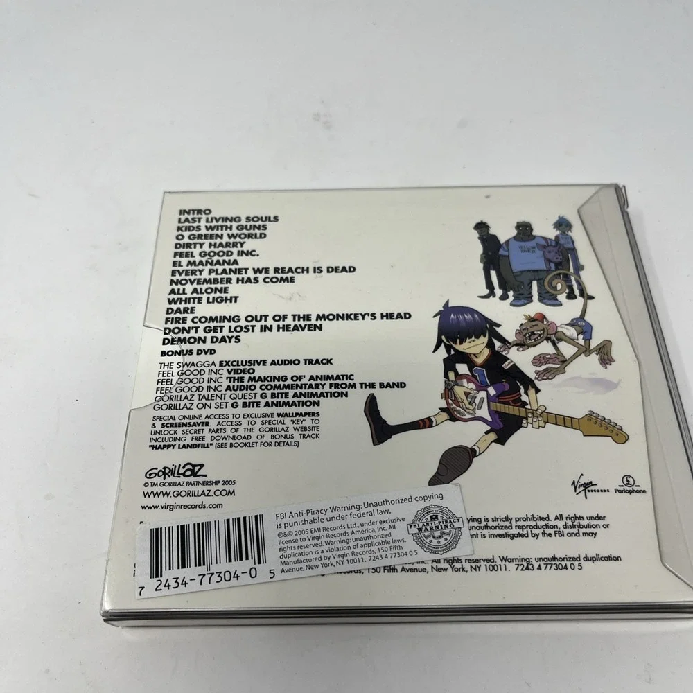 Gorillaz Demon Days CD & DVD 2-Disc Version w/Slipcover 2005 Used - Picture 3 of 7